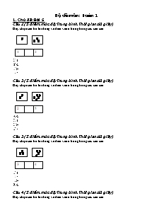 Bộ đề ôn môn Toán 1