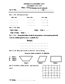 Đề khảo sát định kì lần 1 năm học 2009 - 2010 môn: Toán