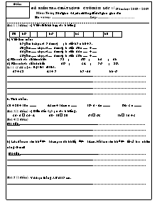 Đề kiểm tra chất lượng cuối kì II lớp 1 năm học 2008 – 2009 môn: Toán