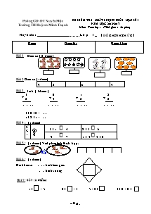 Đề kiểm tra chất lượng giữa học kì I năm học 2012 - 2013 môn: Toán lớp 1