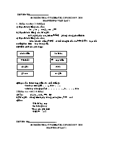 Đề kiểm tra cuối học kì I năm 2009 - 2010 môn Tiếng Việt lớp 1