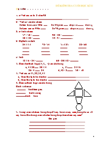 Đề kiểm tra cuối học kì II môn Toán 1