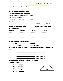 Đề kiểm tra cuối học kì II môn Toán học 1