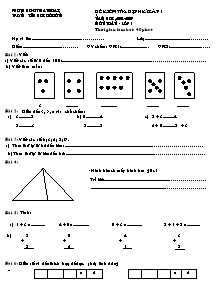 Đề kiểm tra định kì lần 1 năm học 2008 - 2009 môn Toán lớp 1