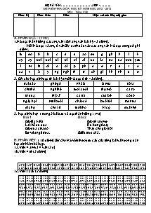 Đề kiểm tra giữa học kì I năm học 2012 - 2013 môn: Tiếng Việt lớp 1