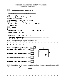 Đề kiểm tra giữa kì II môn Toán lớp 1 năm học 2012 - 2013