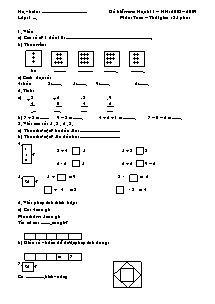 Đề kiểm tra học kì 1 – Năm học 2008 – 2009 môn: Toán học 1