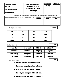 Đề kiểm tra học kì 1 năm học 2013 – 2014 môn tiếng Việt lớp 1 (phần đọc)