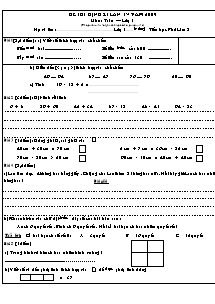 Đề thi định kì lần IV năm 2009 môn Toán lớp 1