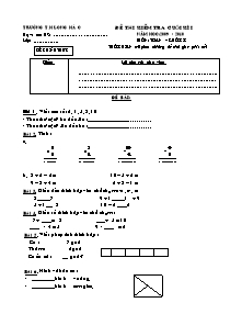Đề thi kiểm tra cuối kì I năm học:2009 - 2010 môn: Toán khối I