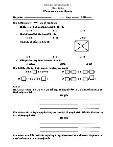 Đề thi ôn học sinh giỏi lớp 1 môn Toán