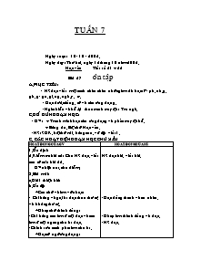 Giáo án các môn học lớp 1 - Tuần 7