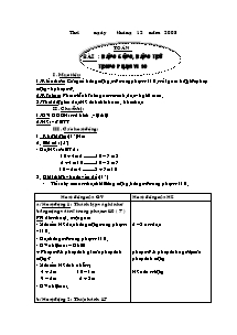 Giáo án lớp 1 môn Toán - Tuần 16 - Bài: Bảng cộng, bảng trừ trong phạm vi 10