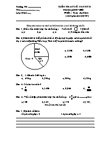 Kiểm tra cuối học kỳ II năm học 2007 - 2008 môn: Toán lớp 5