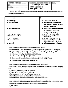 Kiểm tra định kì cuối học kì I năm học: 2007 - 2008 môn: Lịch sử 5