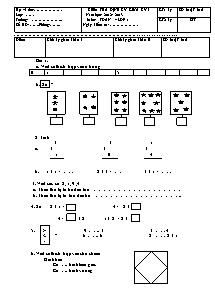 Kiểm tra định kỳ giữa kỳ I năm học: 2012 - 2013 môn: Toán lớp 1