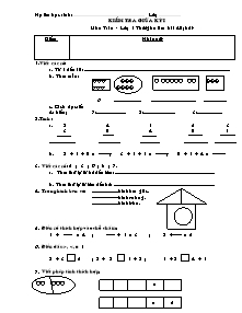 Kiểm tra giữa kỳ I môn Toán học - Lớp 1