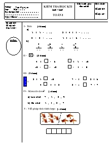 Kiểm tra học kì I năm 2008 – 2009 môn Toán 1 - Trường Vạn Nguyên