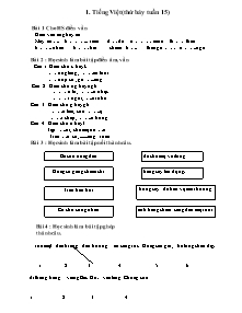 Ôn tập môn Tiếng Việt lớp 1 - Tuần 15