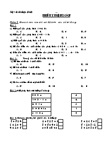 Phiếu luyện Toán lớp 1 - Tuần 8