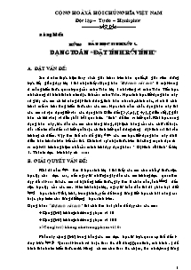 Sáng kiến Hướng dẫn học sinh lớp 1. dạng Toán “đặt tính rồi tính”