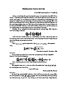 Toán học - Bất đẳng thức Cauchy - Schwarz