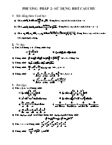 Toán học - Phương pháp 2: Sử dụng bất đẳng thức cauchy