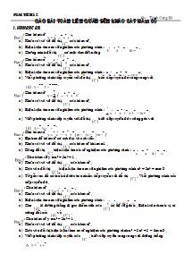 Bài tập Giải tích 12 - Các bài toán liên quan đến khảo sát hàm số