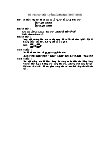 Đề thi chọn đội tuyển của Hà Nội (2007 - 2008) môn Toán