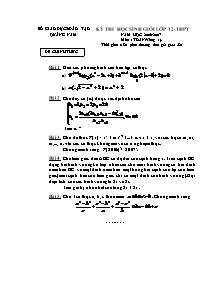 Đề thi học sinh giỏi lớp 12 - THPT năm học 2006 - 2007 môn: Toán (vòng 1)