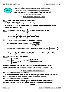 Đề thi tốt nghiệp trung học phổ thông môn thi: Toán - Đề 12