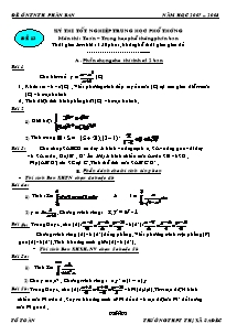 Đề thi tốt nghiệp trung học phổ thông môn thi: Toán - Đề 13