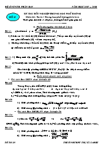 Đề thi tốt nghiệp trung học phổ thông môn thi: Toán - Đề 15