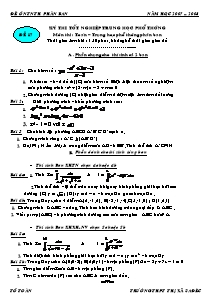 Đề thi tốt nghiệp trung học phổ thông môn thi: Toán - Đề 17