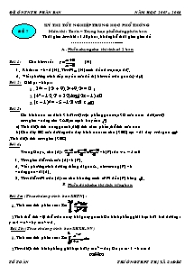 Đề thi tốt nghiệp trung học phổ thông môn thi: Toán - Đề 7