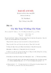 Giải tích (cơ bản) - Bài 11: Các bài toán về đồng cấu vành