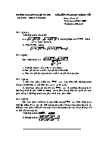 Đề kiểm tra chọn đội tuyển môn: Toán 9 năm học: 2008 - 2009