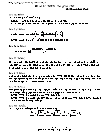 Đề thi thử đại học môn Toán - Đề 11 đến đề 20