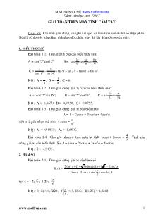 Giải toán trên Máy tính cầm tay (dành cho học sinh THPT)