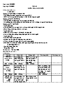 Giáo án môn Sinh học 7 năm 2011 - Tiết 18: Kiểm tra một tiết