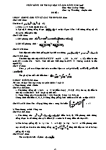 Ngân hàng đề thi đại học và cao đẳng năm 2009 môn Toán