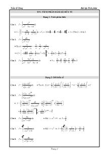 Toán - Bài tập tích phân