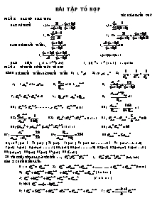 Toán học - Bài tập tổ hợp