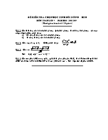 Đề kiểm tra chọn học sinh bồi dưỡng học sinh giỏi môn Toán lớp 9 năm học 2008 - 2009