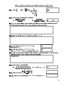 Đề luyện giải toán trên máy casio số 1