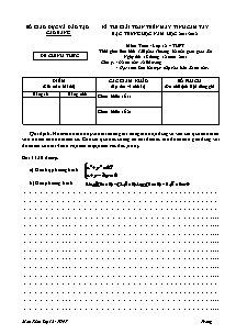 Đề thi giải toán trên máy tính cầm tay bậc trung học năm học 2011 - 2012 môn: Toán lớp 12