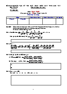 Đề thi giải toán trên máy tính cầm tay môn: Toán THCS