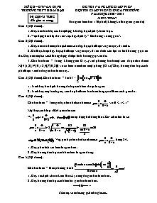 Đề thi năng lực giáo viên hội thi giáo viên giỏi cấp trường năm học 2010 - 2011 môn: Toán
