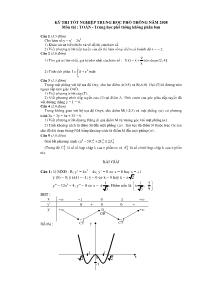 Đề thi tốt nghiệp trung học phổ thông năm học 2008 môn thi: Toán