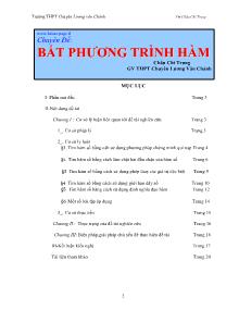 Toán học - Chuyên đề: Bất phương trình hàm